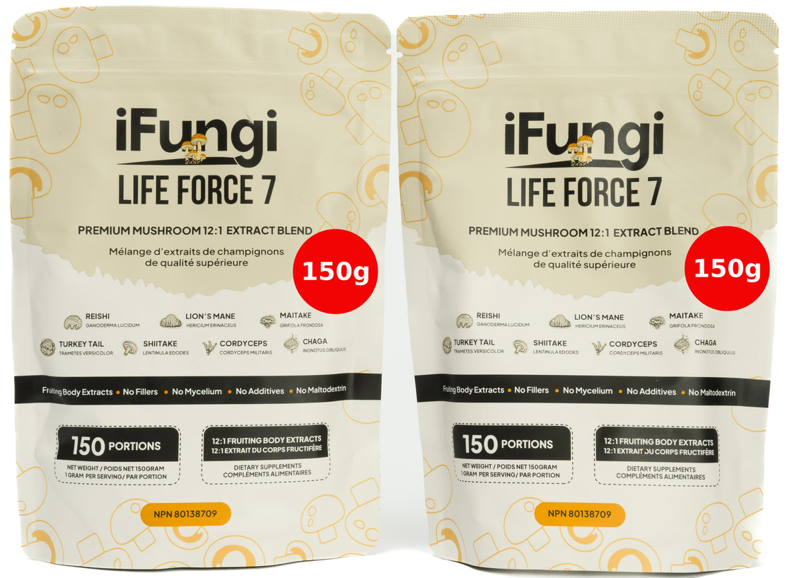 150g Life Force 7 - iFungi mushroom powder duo packet